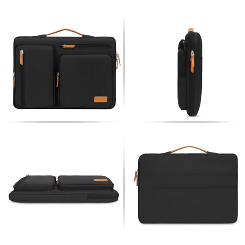MOSISO 360 Protective Laptop Case 17.3 inch, 17-17.3 inch Laptop Sleeve | Compatible with Dell HP Lenovo Asus Acer Alienware, Side Open Carrying Case with 4 Zipper Pockets, Black - color: Black, size: 17.3 inch
