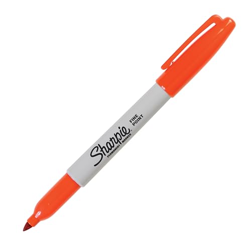 Sharpie Permanent Markers, Fine Point, Purple, Box of 12 - color: purple