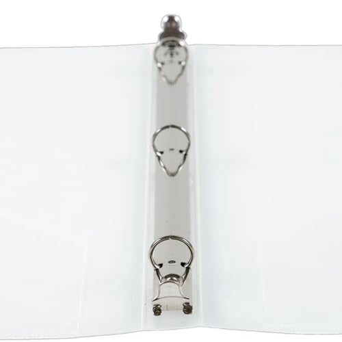 JAM PAPER Plastic 0.5 inch Binders - Clear 3 Ring Binders - 2/Pack - color: Clear, size: 0.5 inch (Pack of 2)