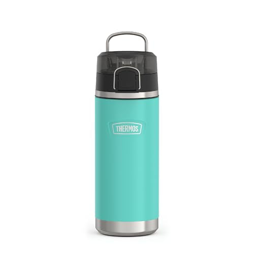 THERMOS ICON 18 oz Leak‑Proof Insulated Water Bottle with Spout, Keeps Drinks Cold 16 Hours, Carry Handle, Dishwasher Safe, Great for Travel, Work, School and Sports, Seafoam - color: Seafoam, size: 18 Ounces