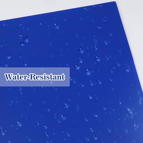 12-Pack Plastic Folders with Pockets and Prongs, 2-Pocket Poly Folders with 3 Fasteners Holds 8-1/2" x 11" Paper for School/Office/Home, Blue - color: Deep Blue, size: 12-Pack