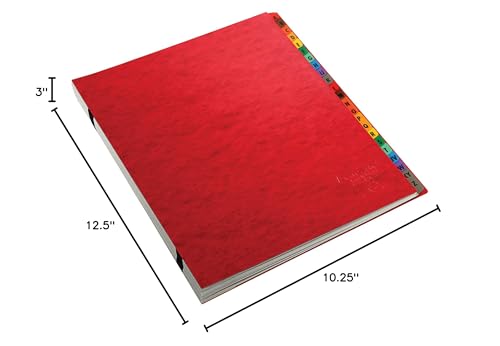 Pendaflex Expanding Desk File, Alphabetic (A–Z), Letter Size, Red, Each (11017) - color: Red, style: A-Z