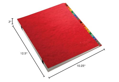 Pendaflex Expanding Desk File, Alphabetic (A–Z), Letter Size, Red, Each (11017) - color: Red, style: A-Z