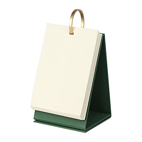 Small Blank Flash Cards Index Cards Mini DIY Cover Sketchbook with Binder Rings 180Pcs Paper Standing Flip Blank Desk Calendar Drawing Sketch Book Memo Scratch Pads for Note Taking Painting Working - color: Green