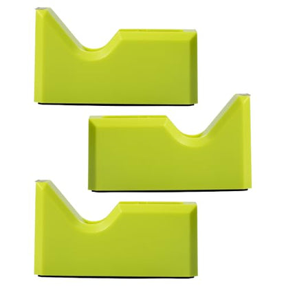 JAM PAPER Colorful Desk Tape Dispensers - Green - 3/Pack - color: Lime Green, size: Pack of 3