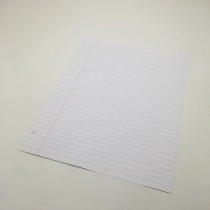 Filler Paper, 8-1/2" x 11", College Rule, 3-Hole Punched, Loose-Leaf Paper for 3-Ring Binders,100sheets per pack(white)