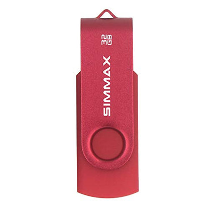 SIMMAX USB Flash Drives 5 Pack 32GB Memory Stick Swivel Design USB 2.0 Flash Drive Thumb Drive Zip Drives (32GB Blue Green Black Red Purple) - color: 32GB 5Pack Blue Green Black Red Purple, size: 32GB