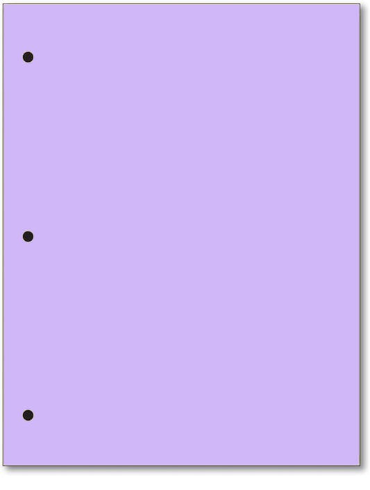 Copy Printing and Writing Colored Paper, 20 Pound - 75 Gsm, 3 Hole Punch, 500 Sheets per Ream. (Lavander/orchid) - color: Lavander/orchid