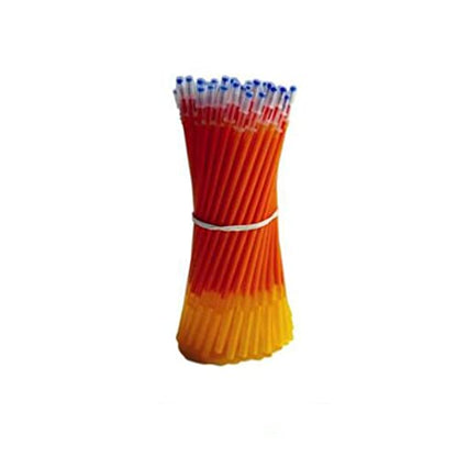25pcs/Set Erasable Gel Pen Refills Rod 0.5mm Washable Handle Magic Erasable Pen for School Pen Writing Tools Kawaii Stationery (13 Orange) - color: 13 Orange