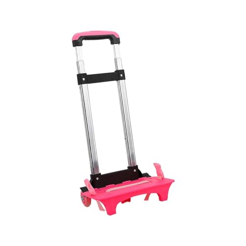Backpack Hand Truck, Compact Portable Backpack Trolley, Luggage Cart, Foldable Wheeled Hand Trolley, Style A (2 Wheel Pink) - color: Style a (2 Wheel Pink)