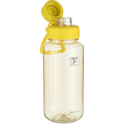 Fanhaw 32 oz Clear BPA-Free Tritan Water Bottle with Fast-Flow Spout Lid, BPA-Free & Leak-Proof Wide-Mouth Reusable Bottle for Gym, School & Office, Back to School Essentials (Imperial Yellow) - color: Imperial Yellow, style: 32 Ounces