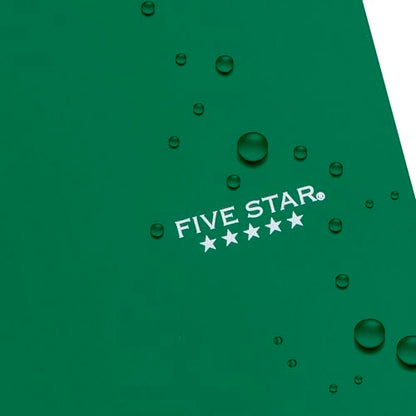 Five Star Spiral Notebook + Study App, 5 Subject, Wide Ruled Paper, 8" x 10.5", 200 Sheets, Fights Ink Bleed, Water Resistant Cover, Forest Green (930012CE1) - color: Green, size: 8" x 10.5" (Pack of 1)