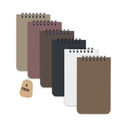KTOJOY 6 Pack Small Pocket Notebook Small 3x5 Spiral Notepads With Lined Pages, Small Top Spiral Notebook Little Mini Memo Steno Note Pads for Outdoor Home Office College School