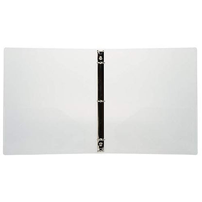 JAM PAPER Plastic 0.75 inch Binder - Clear 3 Ring Binder - Sold Individually - color: Clear, size: 0.75 inch