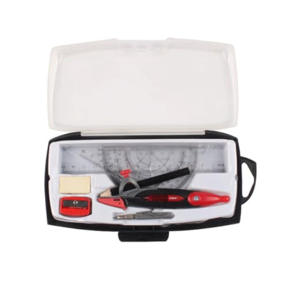 SHOWERORO Student Compasses Set 10 Pieces Geometry Drawing Tools Lightweight Plastic and Metal Drafting Kit for School and Office Use Teaching Tool for Students and Teachers Random Color