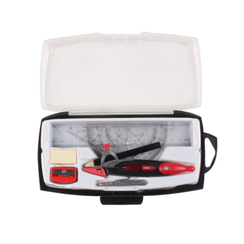SHOWERORO Student Compasses Set 10 Pieces Geometry Drawing Tools Lightweight Plastic and Metal Drafting Kit for School and Office Use Teaching Tool for Students and Teachers Random Color