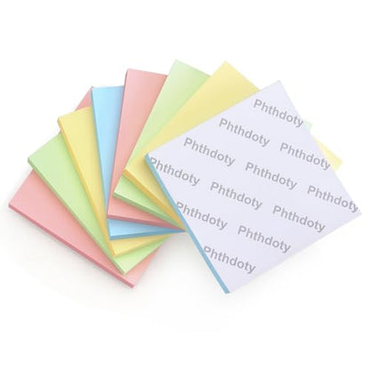 Phthdoty 8 Pads Pop Up Sticky Notes 3x3 Refills Pastel Colors Self-Stick Notes Pads Super Adhesive Sticky Notes Great Value Pack - color: 8 Pads Pastel Pop Up