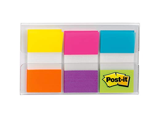Post-it Flags, 60/On-the-Go Dispenser, .94 in Wide, Alternating Electric Glow Collection (680-EG-ALT) (Pack of 2) - size: Pack of 2