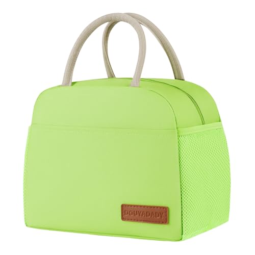 douyadady Lunch Bag&Box Women/Men Insulated&Reusable | Spacious Lightweight Waterproof Sturdy Durable Great Value For Office Work School Picnic Travel - color: Green
