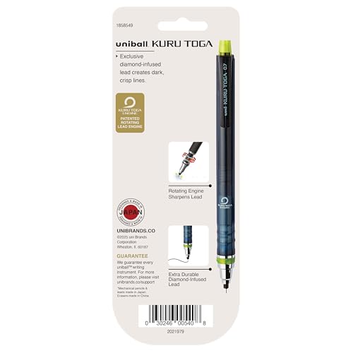 uniball Kuru Toga Mechanical Pencil Starter Kit,0.7mm HB#2,(Pack of 2) - size: 1 Count (Pack of 2)