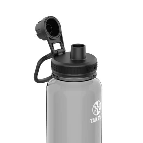 Takeya Tritan Sport Water Bottle with Spout Lid - BPA-Free & Dishwasher-Safe Water Bottle - Reusable Bottle with Lid Handle - Simple Leak-Proof Water Bottle - 32 oz, Stormy Black - color: Stormy Black, size: 32 Ounces