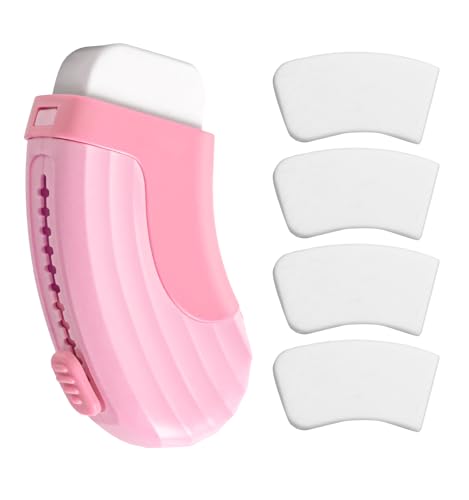 4+1 Pack Rubber Erasers Sliding Retractable Eraser, Large White Erasers for School Office Art Drawing Pencil Eraser for Kids- Pink - color: Pink