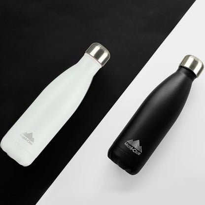 Mont-Clair Stainless Steel Water Bottle, Vacuum insulated - BPA Free, 12h Hot & 24h Cold Drinks, Metal Water Bottle 500ml Leakproof, Ideal for Adult, Kids, Running - Black - color: Black, style: 17 Ounces