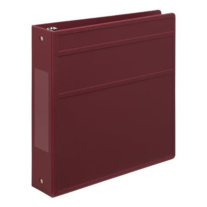 Carstens 2-Inch Heavy Duty 3-Ring Binder - Side Opening, Wine, Durable Plastic, No-Gap Rings, Waterproof Covers, No Pockets, Holds 300 Letter-Sized Sheets, BPA-Free, Made in USA (2823-3R), Case of 16 - color: Burgundy, size: Case of 16