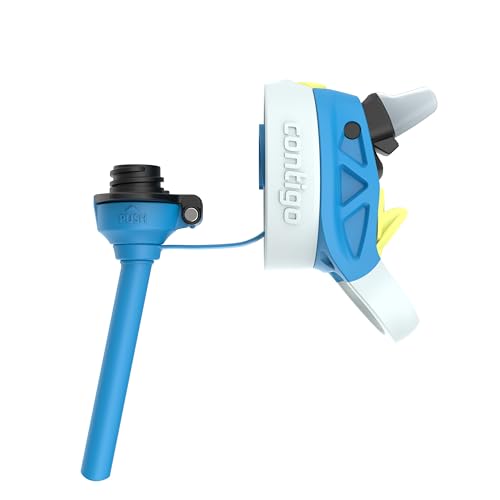 Contigo Autospout Water Bottle with Straw 13 oz Blue Poppy/Glacier - color: Blue Poppy, size: 13 Ounces