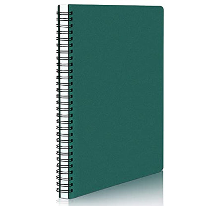 EUSOAR Hardcover Spiral Lined Subject Notebook, A5 160 Pages 1pcs 5.5"X8.3" College Ruled Travel Writing Notebooks Journal, Memo Notepad Sketchbook, School Office Business Diary Spiral Book Journal - color: Dark green, size: 1 Pack