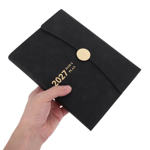 Lurrose 2027 A5 Academic Planner Weekly Monthly Schedule Organizer with Multi-purpose Layout in Faux Leather Cover Portable Calendar Notebook for Professionals and Students