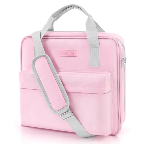 Zipper Binder 3 Ring with Shoulder Strap and Handle, Pink 2 Inch 3 Ring Binder with Zipper, Extra Pockets Holds 500 Sheets, Waterproof Trapper Keeper for Middle School & Work Organizer - color: Pink