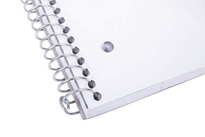 Mintra Office Durable Spiral Notebooks, 1 Subject, (White, College Ruled 3 pack), 100 Sheets, Poly Pocket, Moisture Resistant Cover, Strong Chipboard back, For School, Office, Business - color: White, size: College Ruled 3pk