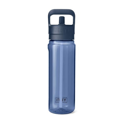 YETI Yonder 750 ml/25 oz Water Bottle with Yonder Straw Cap, Navy - color: Navy, size: 25 Ounces