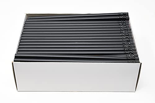 Pencil Guy Blank Black Matte Round Pencils, Black Matte | 144 to a Box - color: Black Matte, size: 1 Count (Pack of 144), style: Not Sharpened