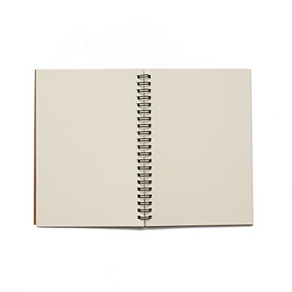 TWONE Soft Cover Spiral Sketchpad Notebooks - Pack of Three - 8.25 inches by 5.5 inches - 100 Pages, 50 Sheets - Perfect for Travel A5 Blank - color: Kraft Cover