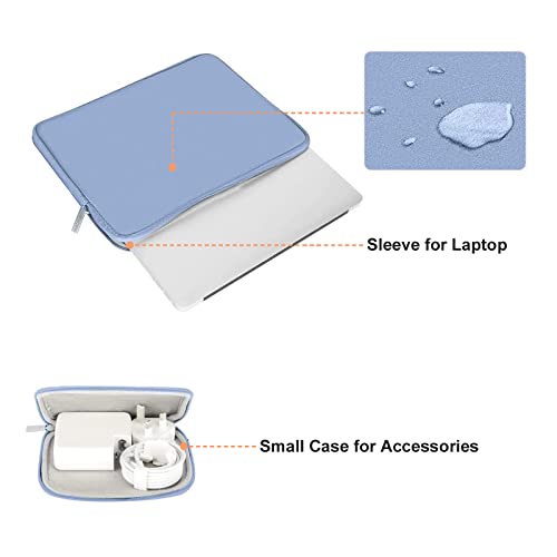 MOSISO Laptop Case 13 inch, 13 inch Laptop Sleeve Bag Compatible with MacBook Neo/Air M5 M4 M3 M2 M1 2026-2018 / Pro M2 M1 2026-2016, Neoprene Computer Sleeve Bag with Small Case, Serenity Blue - color: Serenity Blue, size: 13 inch