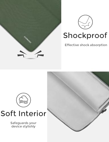 DOMISO 14 inch Laptop Case Sleeve Protective Cover Compatible with 15 inch MacBook Air M4 M3 M2,MacBook Pro,14-15 inch HP Dell ASUS Lenovo Chromebook,Waterproof Computer Cases Bag,Avocado Green - color: Avocado Green, size: 15" for Macbook Air