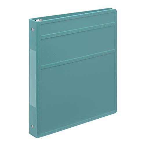 Carstens 1-Inch Heavy Duty 3-Ring Binder - Side Opening, Powder Blue, Durable Plastic, Precision No-Gap Rings, Waterproof Cover, No Pockets, Holds 125 US Letter Sheets, BPA-Free, Made in USA (8704-3R) - color: Light Blue, size: Individual