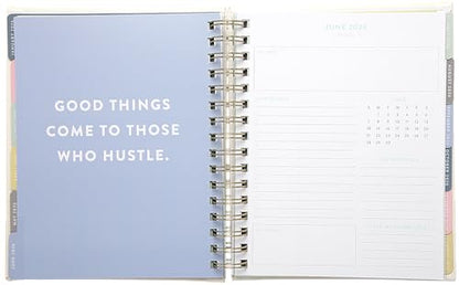 WORLD TRAVELER 2026 Planner Weekly & Monthly Hardcover Spiral Agenda | Hardcover Spiral Lay-Flat Binding, Weekly and Monthly Planning Pages, January to December 2026, 7x8.75 Compact Format - color: White Busy