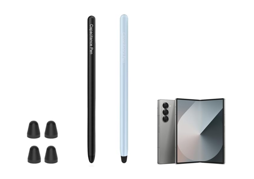 Stylus for Fold 7/6 Pen(Supporting Both Internal External Screen) for Samsung Galaxy Z Fold 6 S Pen (Black+Blue) - color: Black+Blue