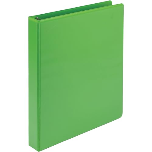 Samsill Plant-Based 1 Inch Durable Round Ring, View Binder, Eco-Friendly, USDA Certified Biobased, Single, Lime Green - color: Lime Green, size: 1", style: Single