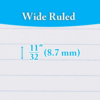 BAZIC PRODUCTS Poly Spiral Wide-Ruled Fat Book, 4 x 5.5 in, 8 Titles | 150 wide-ruled sheets, poly-cover spiral fat book, wire binding, compact 4 x 5.5 in, Durable wipe-clean cover - size: 8-Pack