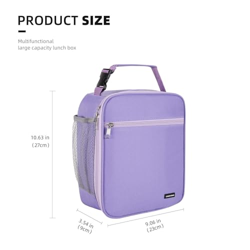 Lovoeo Lunch box Lunch bag for men women Insulated Lunchbox Lunch bags for Work Picnic Travel (Purple) - color: Purple