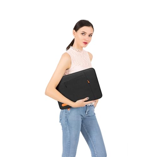 MOSISO Laptop Case 13.3 inch, 13-13.3 inch Laptop Sleeve Compatible with MacBook Neo/Air 13.6/Pro 13/Pro 14, HP Dell ASUS Lenovo,Polyester Bag with Bevel Horizontal&Vertical Pocket&Small Bag,Black