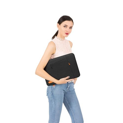 MOSISO Laptop Case 13.3 inch, 13-13.3 inch Laptop Sleeve Compatible with MacBook Neo/Air 13.6/Pro 13/Pro 14, HP Dell ASUS Lenovo,Polyester Bag with Bevel Horizontal&Vertical Pocket&Small Bag,Black