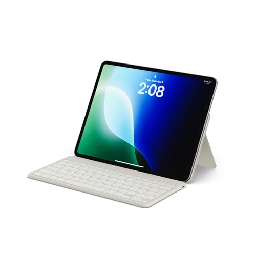 Satechi OntheGo Bluetooth Keyboard with Adjustable Stand, Connect up 3 Devices, USB C Rechargeable Battery, Compact and Portable Keyboard for iPad, Tablet – Sand - color: Sand