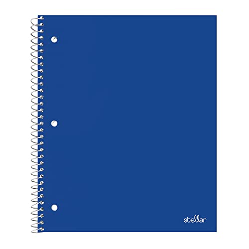 Office Depot® Brand Stellar Poly Notebook, 8-1/2" x 11", 1 Subject, College Ruled, 100 Sheets, Blue