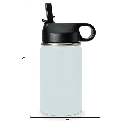LaserGram Personalized Water Bottle, Grad Cap Class of 2023, 2024, 2025, 2026, 2027, Stainless Steel Double Wall Vacuum Insulated with Flip Top Straw, Custom Engraved Gift (12oz / 335ml Light Blue) - color: Light Blue, size: 12 Ounces