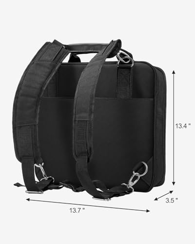 Realove 3 Inch 3 Ring Zipper Binder with Double Shoulder Strap & Handle - 3” D-Ring Binder with Zipper with Multi-Pocket (for 13” Laptop & Tablet and Smaller) for School-Black(Pen not Included) - color: Black